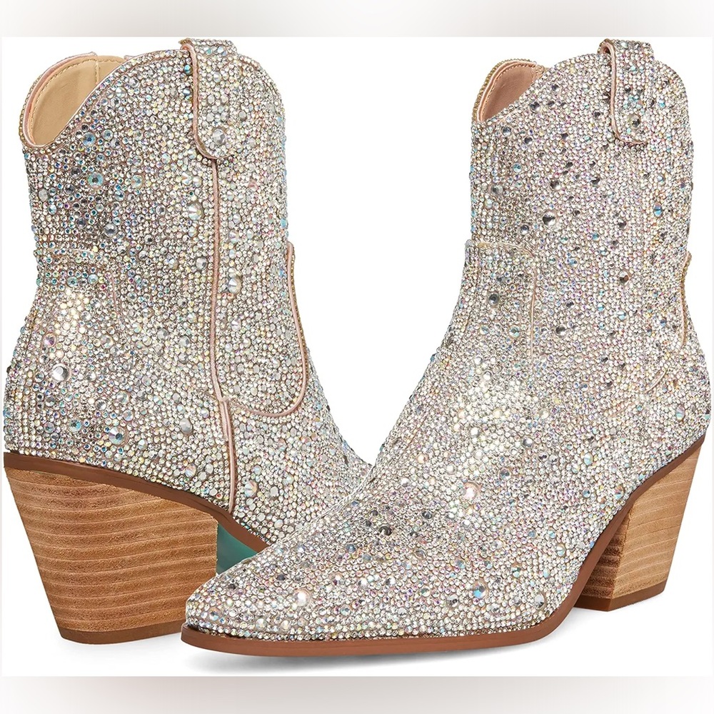 Betsy Johnson Diva Western Rhinestone Boots